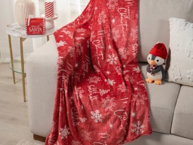 89806 COBERTOR LIGERO MERRY CHRISTMAS FRAZADA