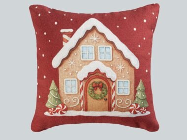 89909 FUNDA DE COJIN CUDRADO CASA DE JENGIBRE